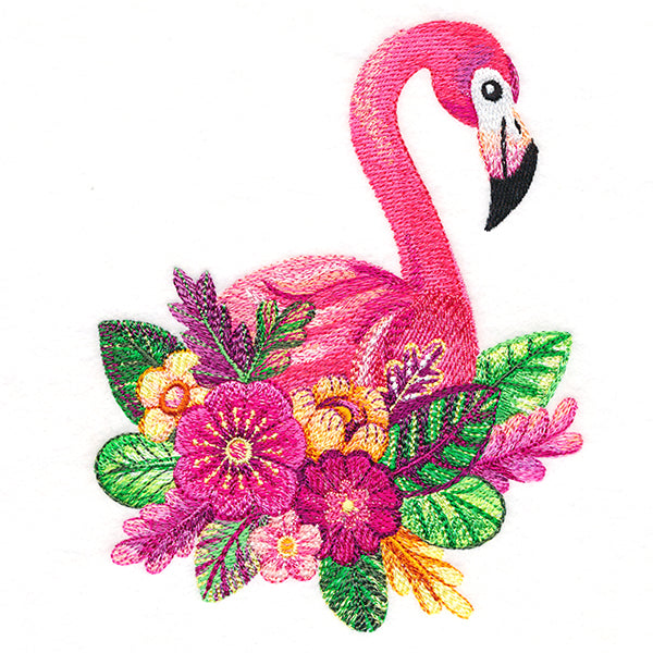 Flower Flamingo in Watercolor