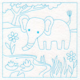Sweet Safari Elephant Quilting Square (Double Run)