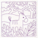 Sweet Safari Zebra Quilting Square (Double Run)