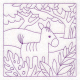 Sweet Safari Zebra Quilting Square (Double Run)