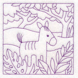 Sweet Safari Zebra Quilting Square (Double Run)