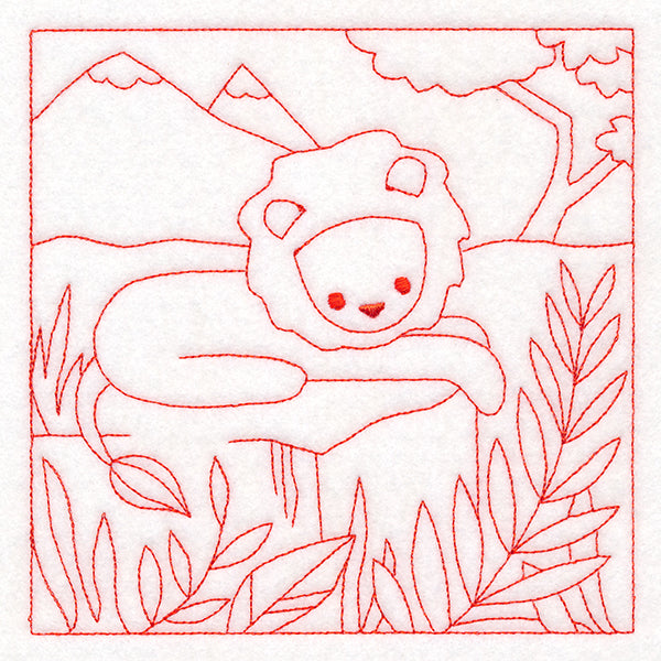 Sweet Safari Lion Quilting Square (Double Run)