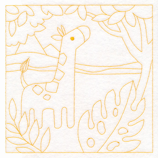 Sweet Safari Giraffe Quilting Square (Double Run)