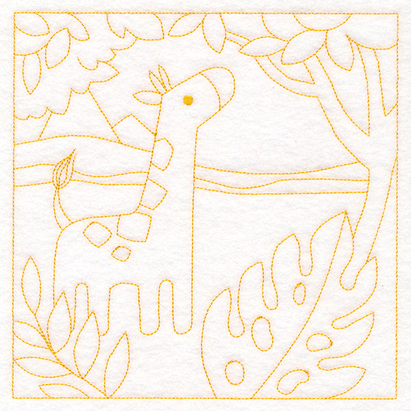 Sweet Safari Giraffe Quilting Square (Double Run)