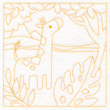 Sweet Safari Giraffe Quilting Square (Double Run)