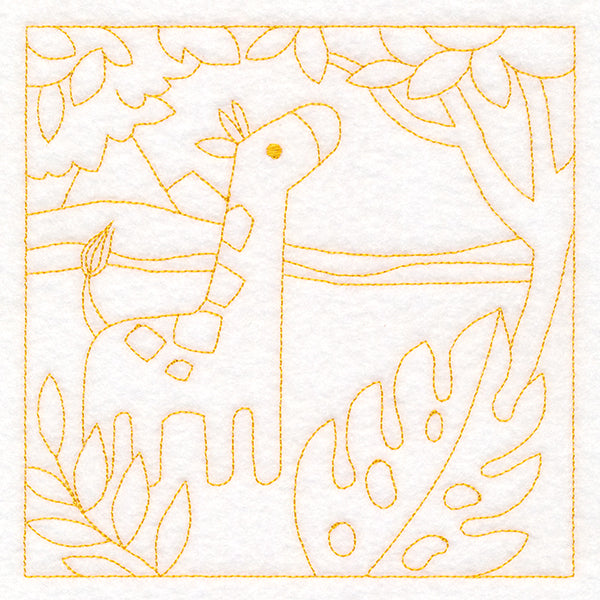 Sweet Safari Giraffe Quilting Square (Double Run)