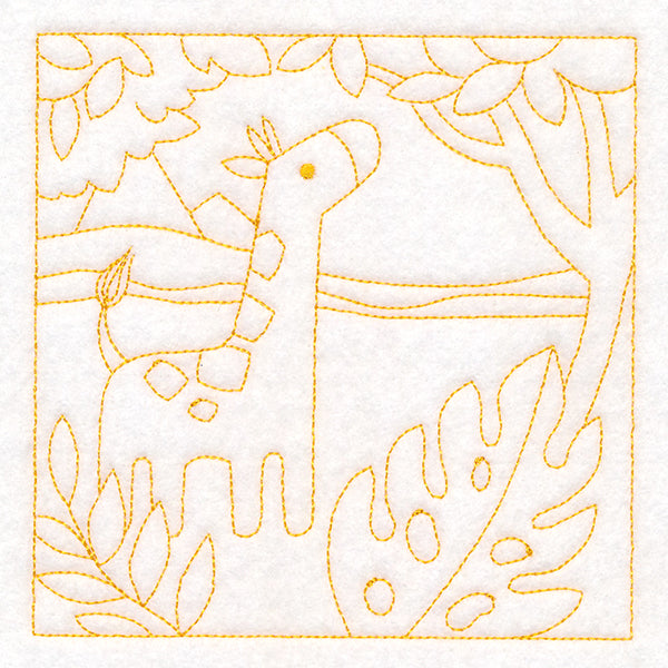 Sweet Safari Giraffe Quilting Square (Double Run)