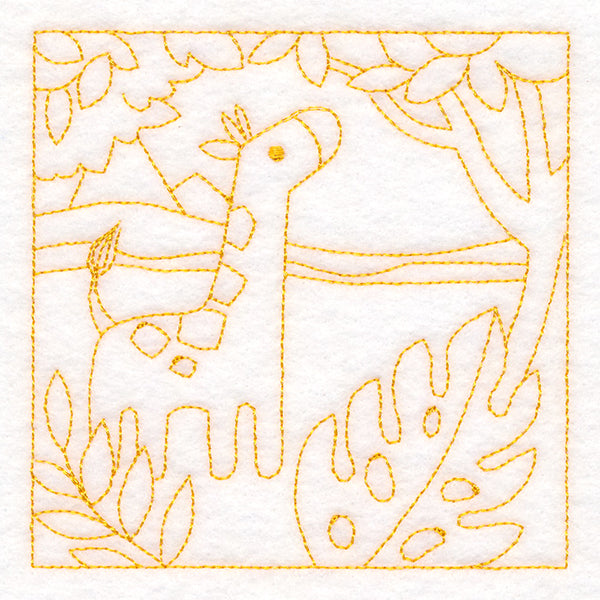 Sweet Safari Giraffe Quilting Square (Double Run)