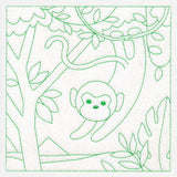 Sweet Safari Monkey Quilting Square (Double Run)