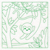 Sweet Safari Monkey Quilting Square (Double Run)