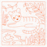 Sweet Safari Tiger Quilting Square (Double Run)