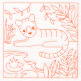 Sweet Safari Tiger Quilting Square (Double Run)