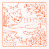 Sweet Safari Tiger Quilting Square (Double Run)