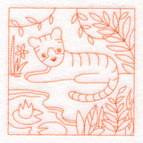Sweet Safari Tiger Quilting Square (Double Run)