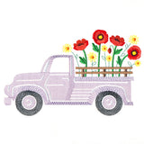 Retro Poppy Flower Truck