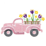 Retro Crocus Flower Truck