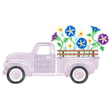 Retro Morning Glory Flower Truck