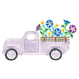 Retro Morning Glory Flower Truck