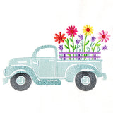 Retro Daisy Flower Truck