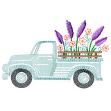 Retro Lilac Flower Truck