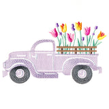 Retro Tulip Flower Truck