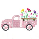 Retro Freesia Flower Truck