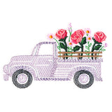 Retro Rose Flower Truck