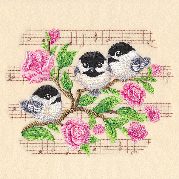 Sweet Songbird Chickadee Trio