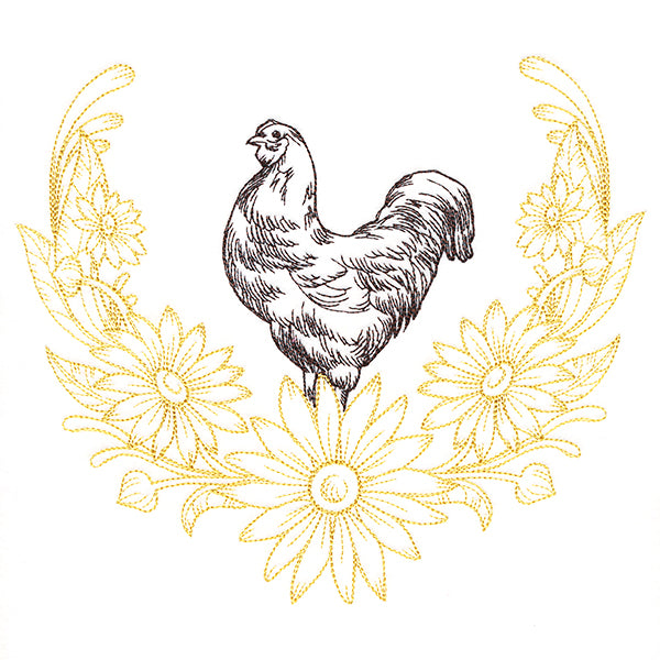 Victorian Laurels Hen (Vintage)