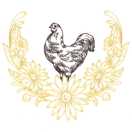 Victorian Laurels Hen (Vintage)