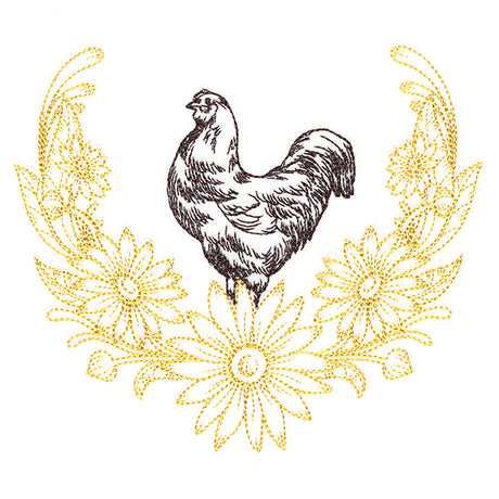 Victorian Laurels Hen (Vintage)