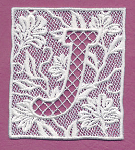 Bunting Letter J (Lace)