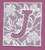 Bunting Letter J (Lace)