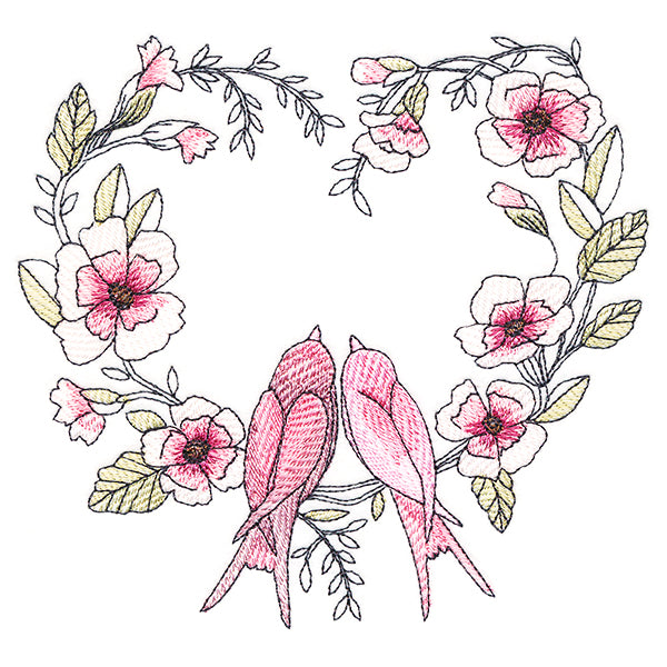 Twitterpated Lovebirds in Bloom