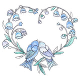 Enamored Lovebirds in Bloom