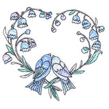 Enamored Lovebirds in Bloom