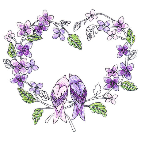 Smitten Lovebirds in Bloom