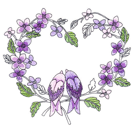 Smitten Lovebirds in Bloom