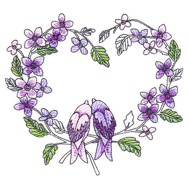 Smitten Lovebirds in Bloom