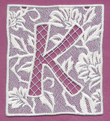 Bunting Letter K (Lace)