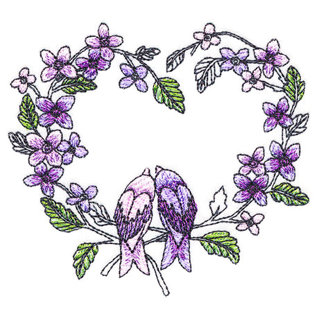 Smitten Lovebirds in Bloom