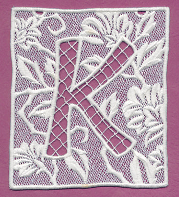 Bunting Letter K (Lace)