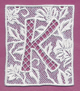 Bunting Letter K (Lace)
