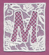 Bunting Letter M (Lace)
