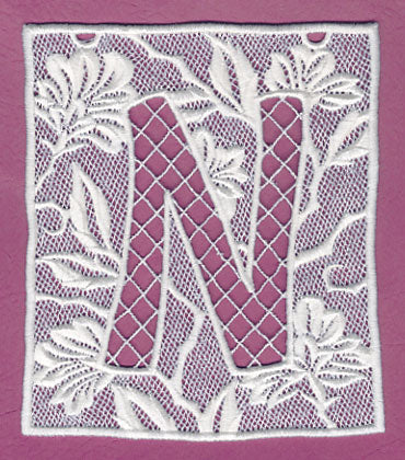 Bunting Letter N (Lace)
