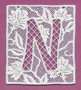 Bunting Letter N (Lace)