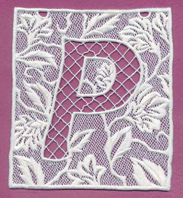 Bunting Letter P (Lace)