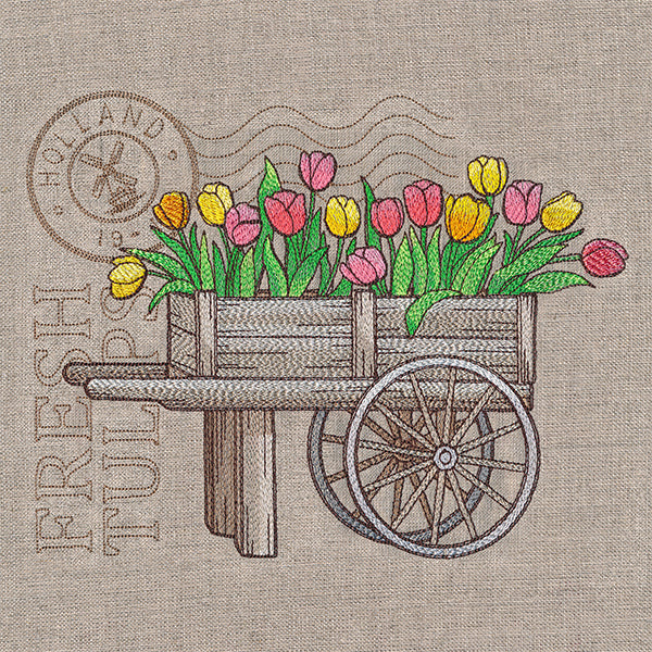 Fresh Tulip Cart Medley