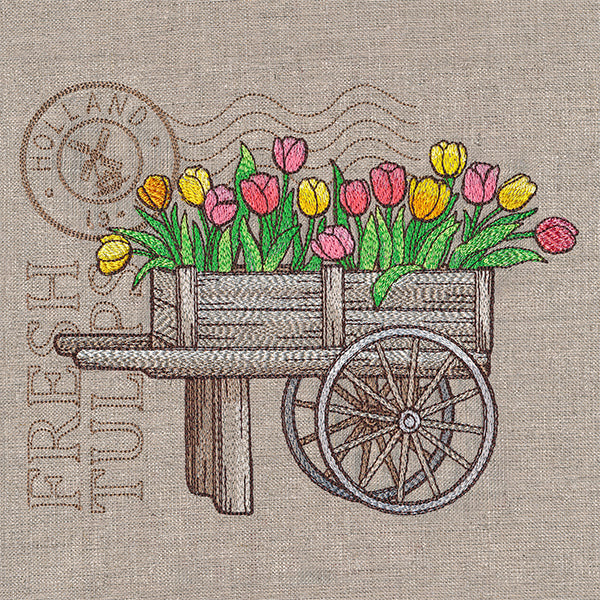 Fresh Tulip Cart Medley