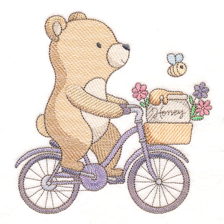 Sweet Storybook Bear on Bike